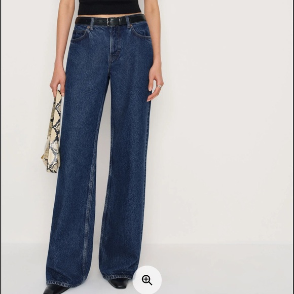 Reformation Denim - Reformation Cary Low Rise Wide Leg Short Jeans